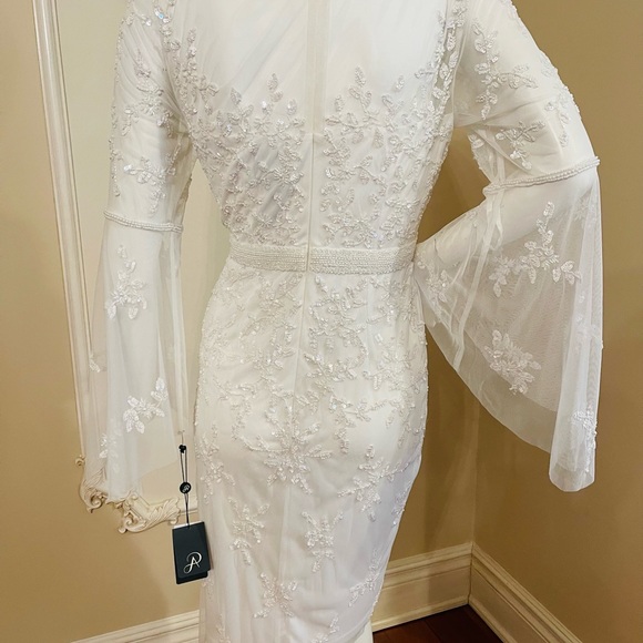 Adrianna Papell Women's Beaded Sheath Dress Size 12 - Picture 13 of 16